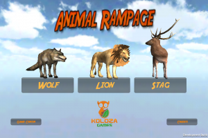 Animal Rampage - Menu